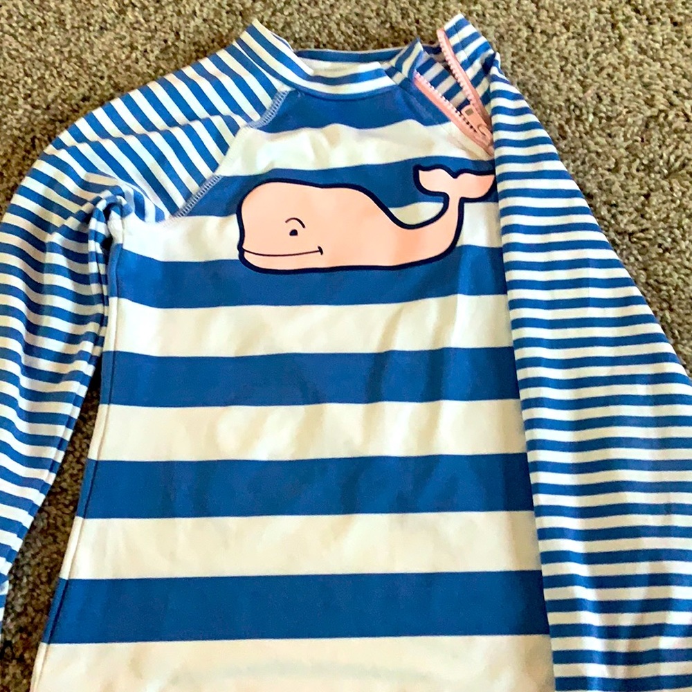 Girls vineyard vines fort argent rash guard 4/5